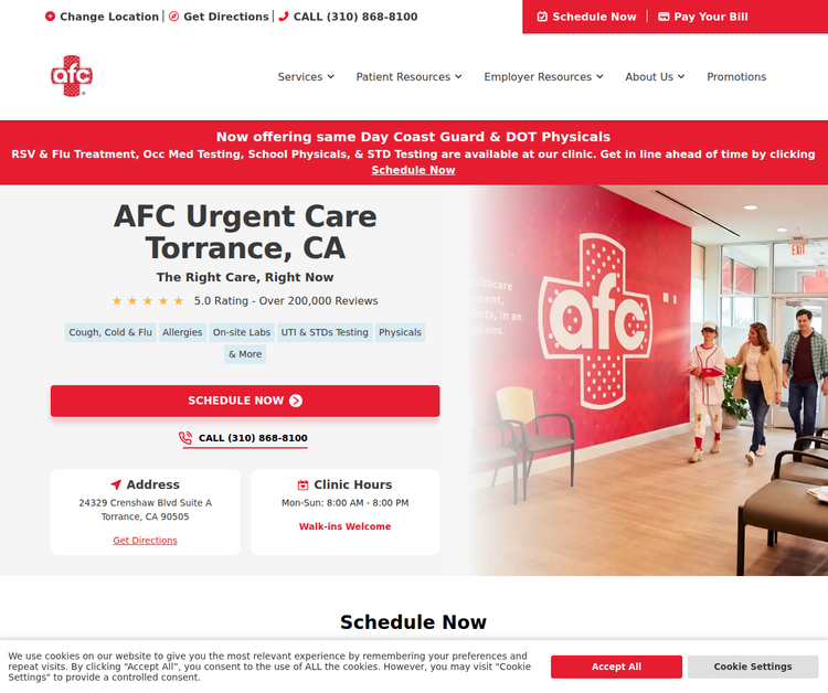 AFC Urgent Care Torrance – Quick, Comprehensive Care in Torrance